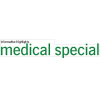 Textlogo mit der Aufschrift Informative Highlights medical special mit medical special in großen grünen Buchstaben und Informative Highlights in kleinen schwarzen Buchstaben über dem m.